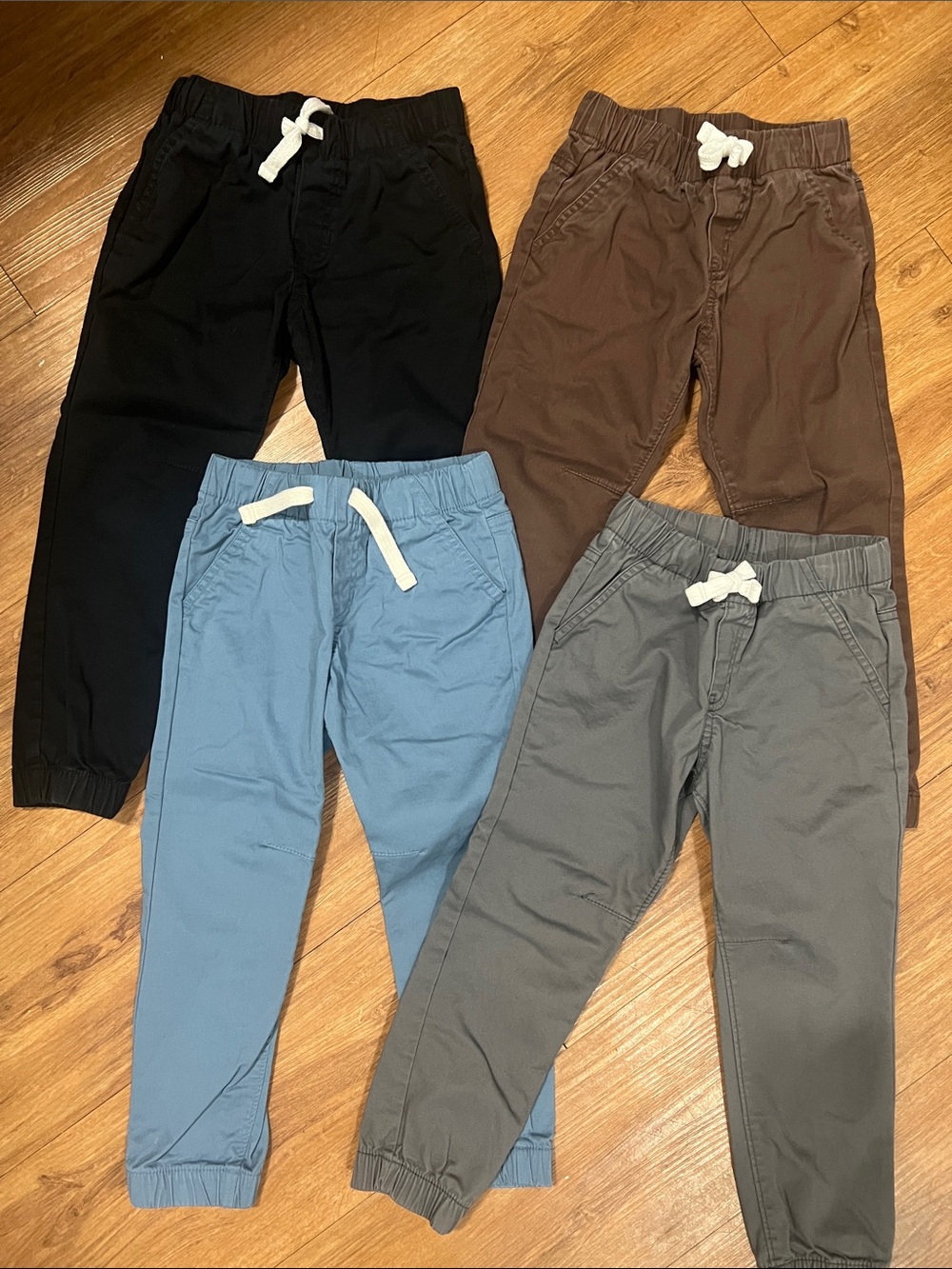 Cat & Jack Jogger Pants in Black, Brown, Light Blue, and Gray